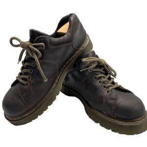 DR. MARTENS Men's Brown Leather Chunky Lace Up Oxford 8312 Shoes Size 10 EUC VTG